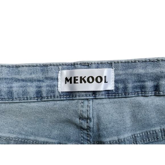 Mekool XXL Light Wash Distressed Skinny Blue Jeans NWT - Picture 9 of 9